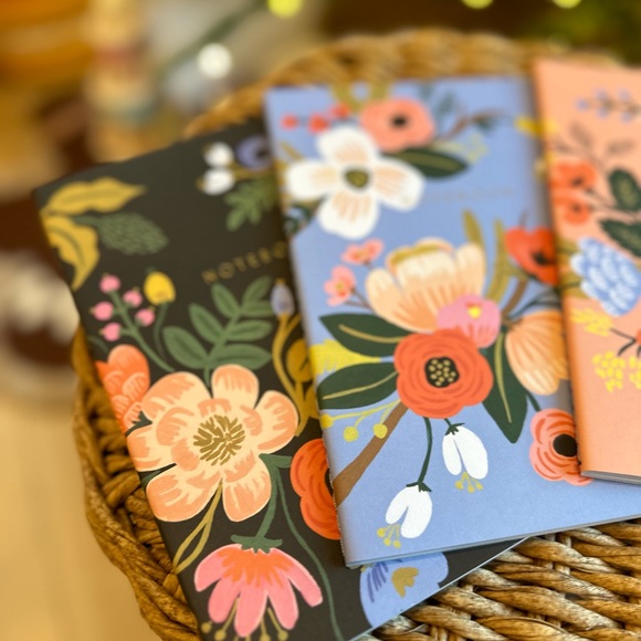 Rifle paper co 3 X LES FLEURS Notebook collection Ruled paper discontinued - Picture 7 of 9